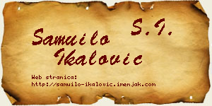 Samuilo Ikalović vizit kartica